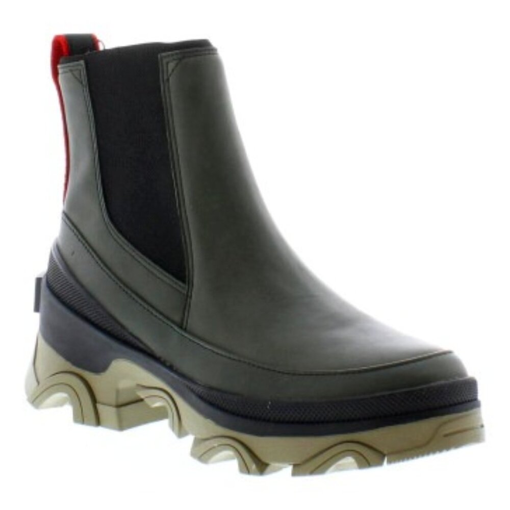 Sorel Ankle Boots in Olive and Red